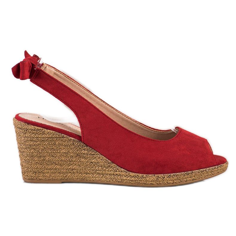 Sandali slip-on sulla zeppa VINCEZA rosso