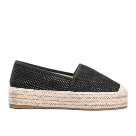 Espadrillas nere su una spessa suola Lia nero