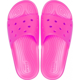 Pantofole da donna Crocs Classic Slide rosa 206121 6QQ