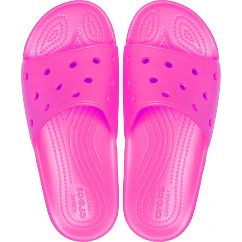 Pantofole da donna Crocs Classic Slide rosa 206121 6QQ