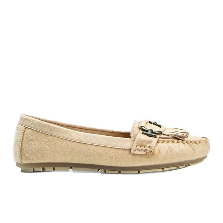 Mocassini in ecopelle scamosciata beige di Maia