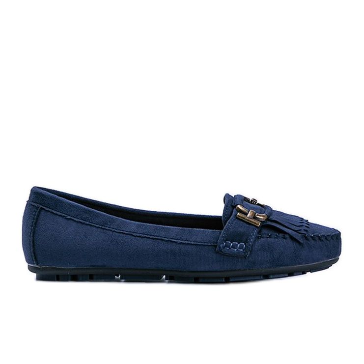 Mocassini in ecopelle scamosciata blu navy di Maia