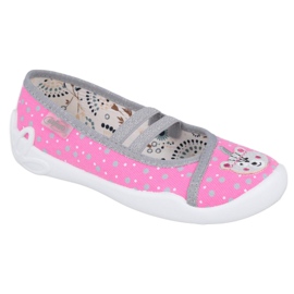 Ballerine Befado scarpe per bambini 116X284 rosa d'argento grigio