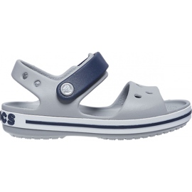 Sandali Crocs per bambini Crosband Sandal Kids grigio-navy blue 12856 01U blu navy