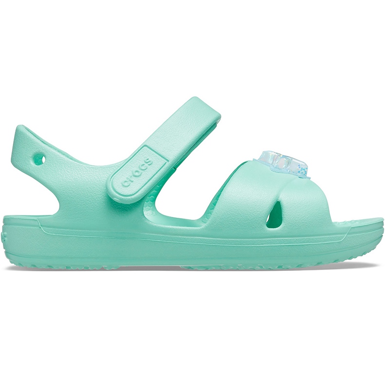 Sandali per bambini Crocs Classic Cross Strap Charm menta 206947 3U3 verde
