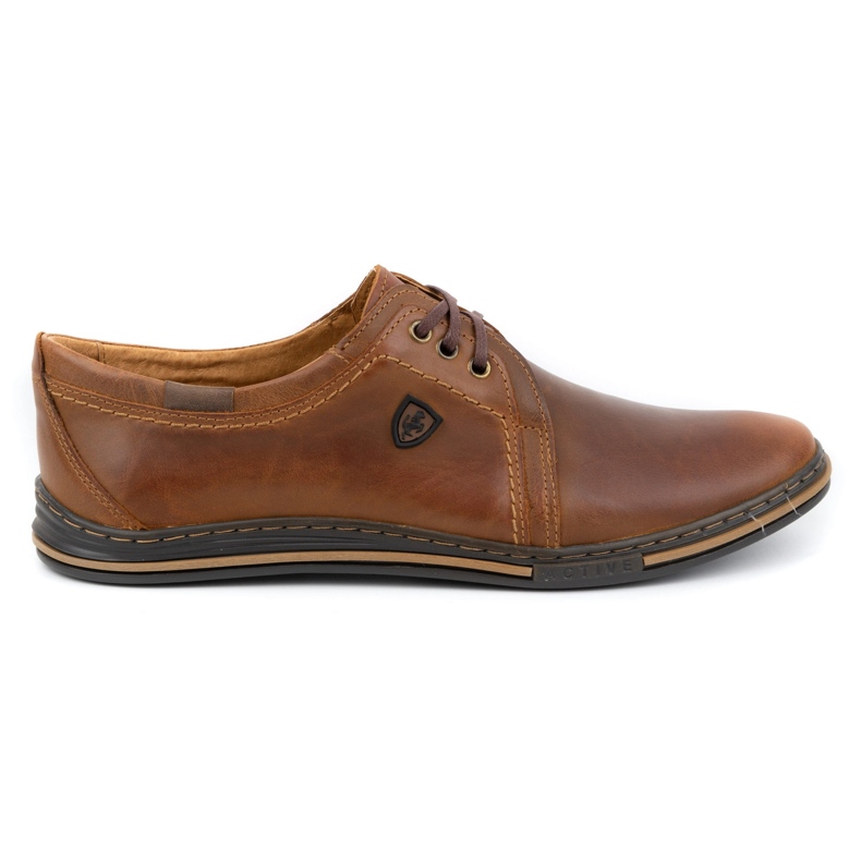 Polbut Scarpe in pelle da uomo 343 cammello marrone