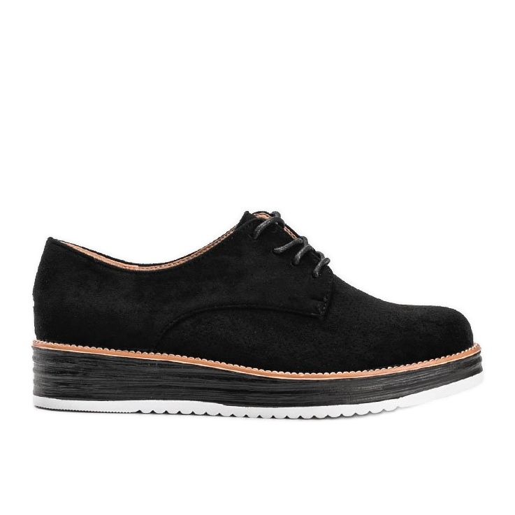 Scarpe in camoscio nero su suola alta Elyssa