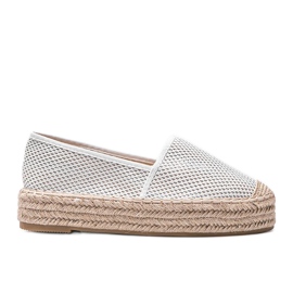Espadrillas bianche su una spessa suola Lia bianca