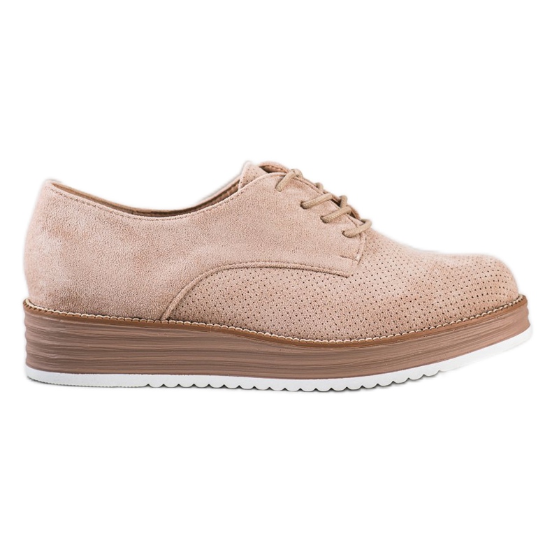 Renda Scarpe traforate sulla piattaforma beige