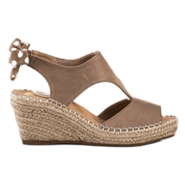 Evento Sandali Espadrillas Con Fiocco marrone