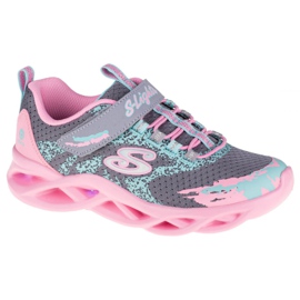 Skechers Twisty Brights W 302301L-GYPK Scarpe rosa grigio