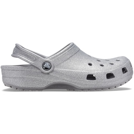 Silver Crocs Classic Glitter Zoccolo da donna 205942 040 argento
