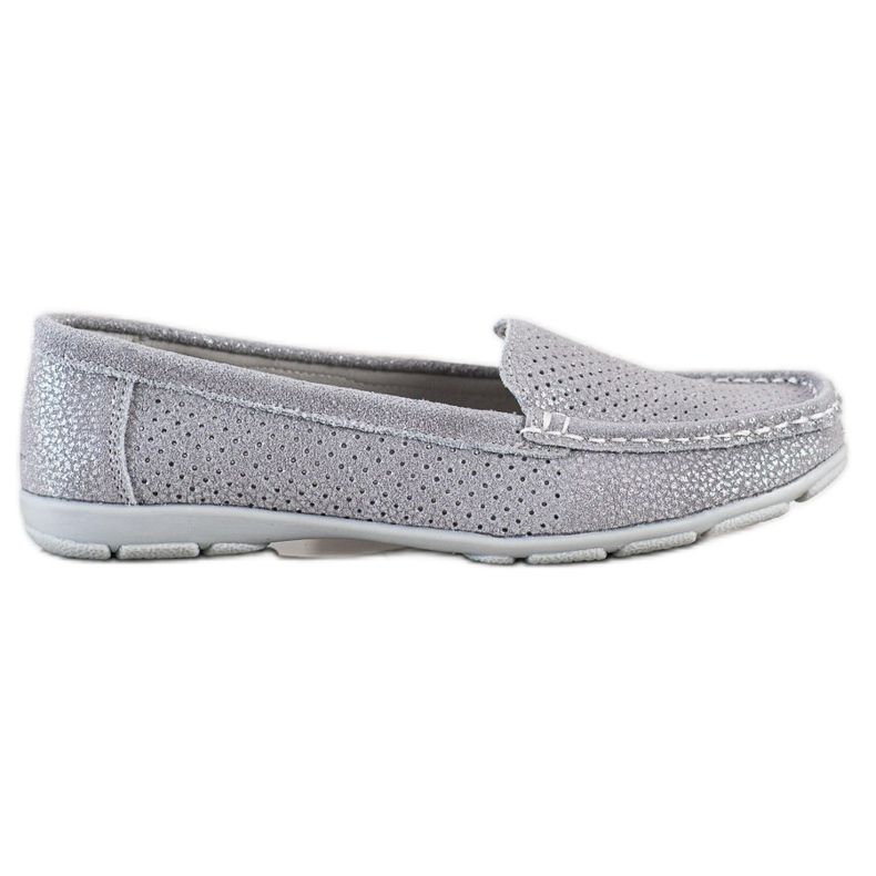 Goodin Mocassini in pelle grigi grigio