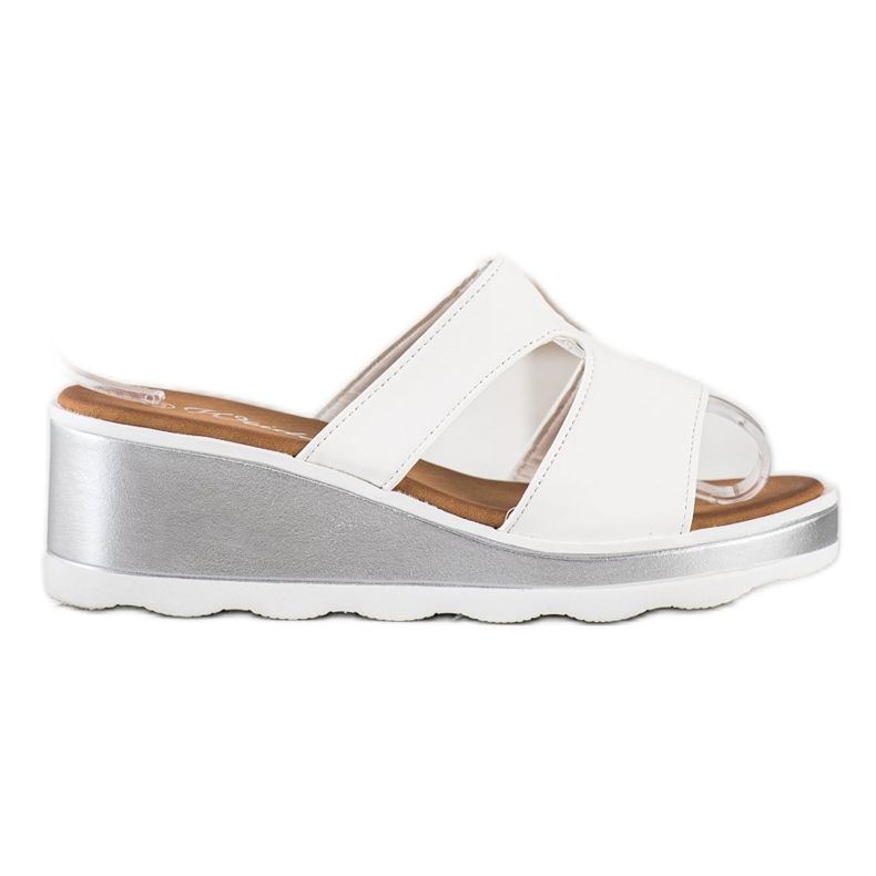 Weide Sandali con zeppa bianca