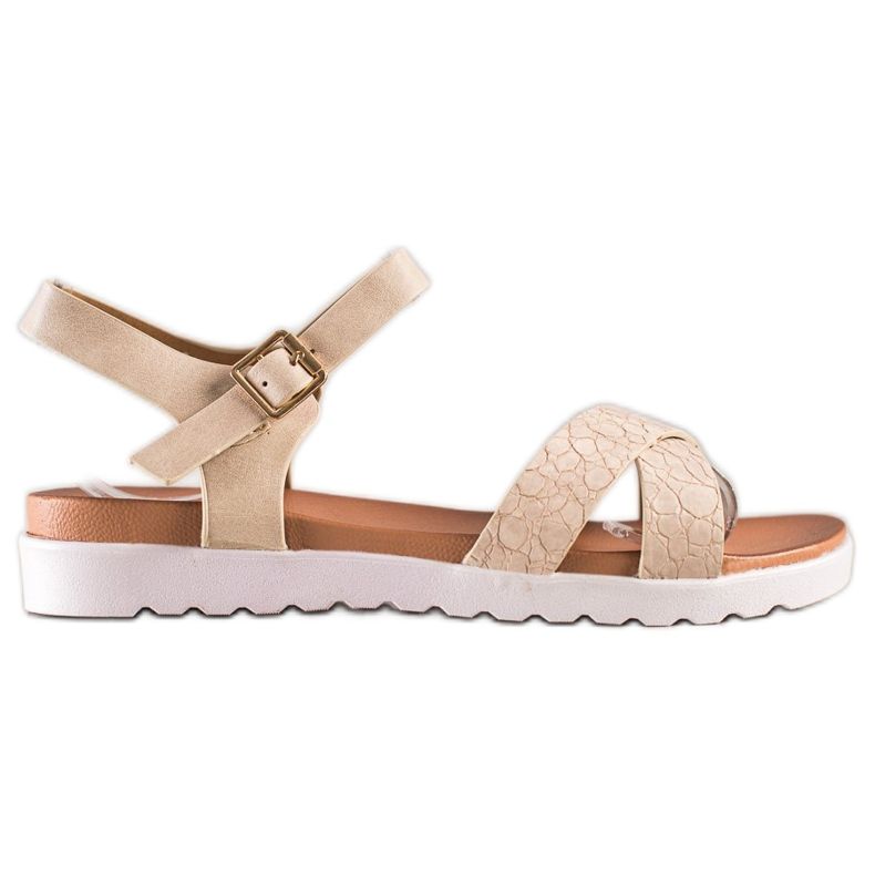 Weide Sandali Beige Con Ecopelle