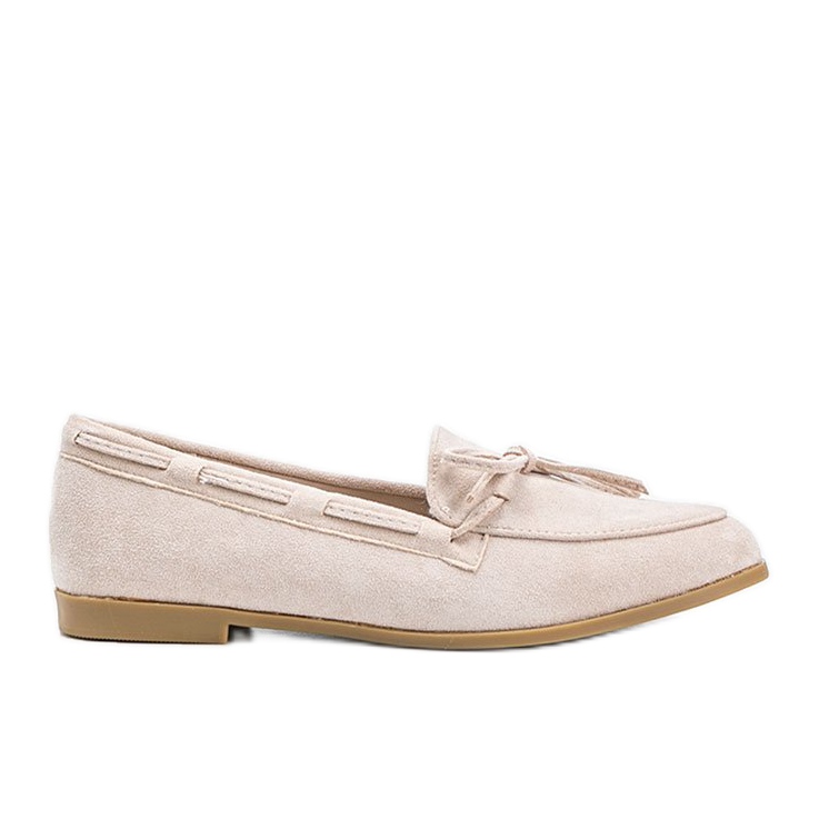 Mocassini beige realizzati in ecopelle scamosciata Kierra
