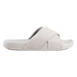Comode pantofole glitterate VINCEZA grigio