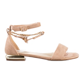 Sandali Con Catena Decorativa VINCEZA marrone