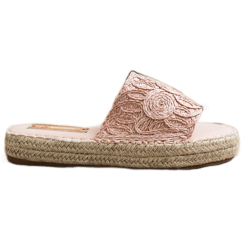 Seastar Pantofole Su Una Piattaforma Di Paglia beige rosa
