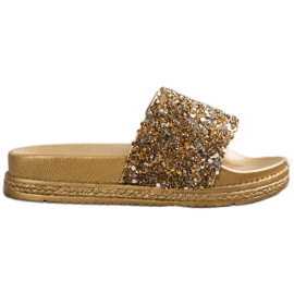 Seastar Pantofole alla moda sulla piattaforma argento d'oro