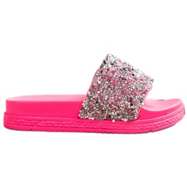 Seastar Pantofole alla moda sulla piattaforma rosa d'argento