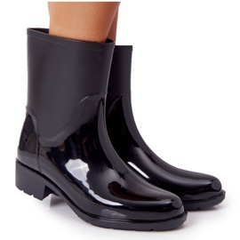 PS1 Stivali Jodhpur neri lucidi Rainy Day nero