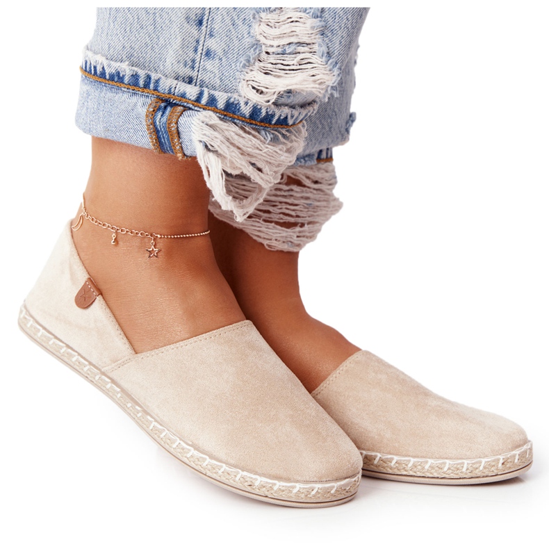 EVE Espadrillas Donna Velour Beige Vulcano