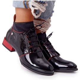 Stivali in pelle Maciejka 04744-16 Stivale Nero-Rosso