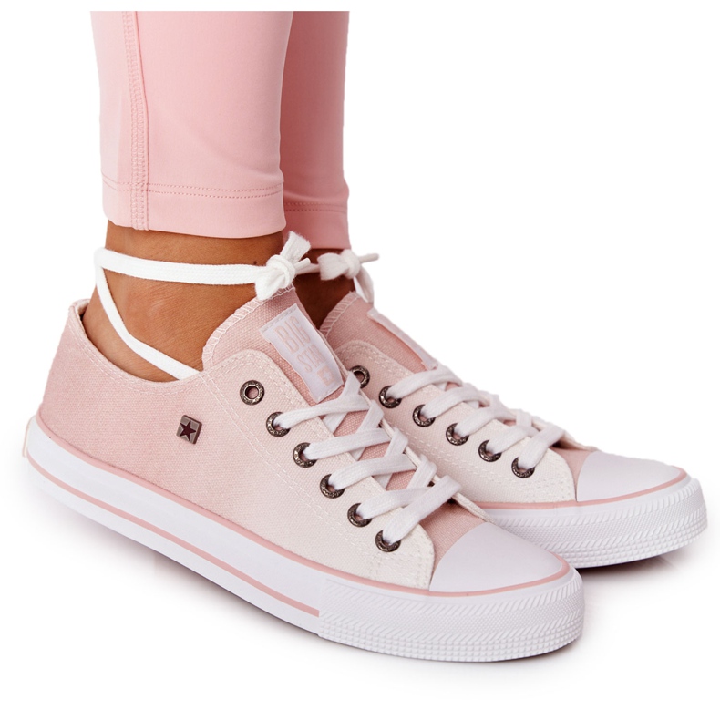 Sneakers da donna Big Star HH274127 Ombre Pink bianca rosa