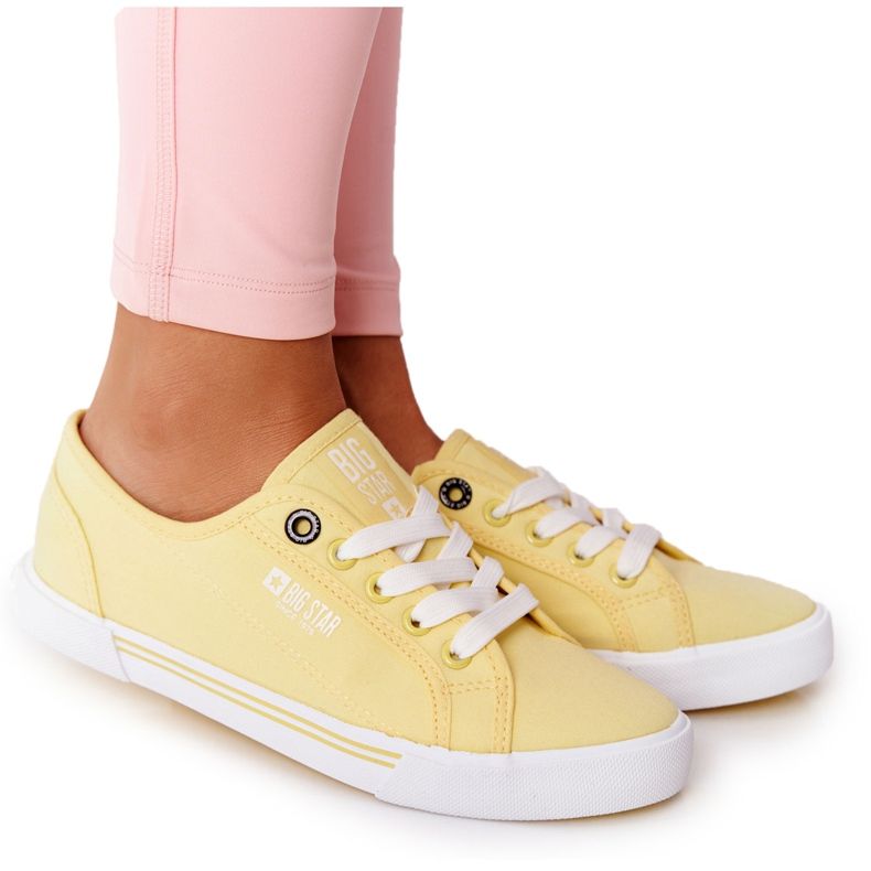 Sneakers da donna Big Star HH274062 Gialle giallo