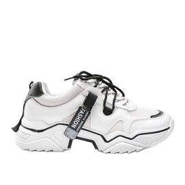 Sneakers sportive Kenya bianche e nere bianco