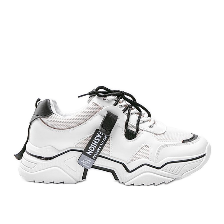 Sneakers sportive Kenya bianche e nere bianca