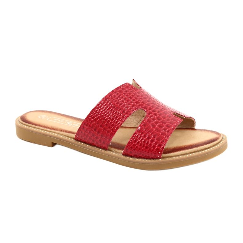 Filippo Flip verniciate rosse brillanti da donna rosso