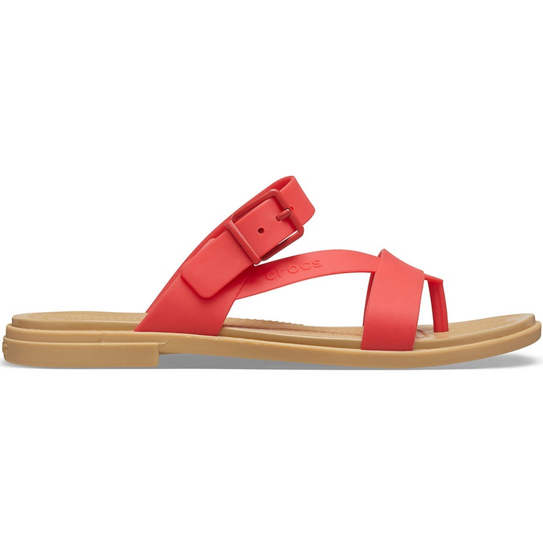 Pantofole da donna Crocs Tulum Toe Post rosso 206108 8C1