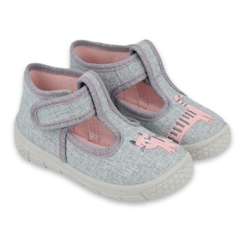 Scarpe per bambini Befado 531P072 rosa grigio