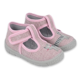Scarpe per bambini Befado 531P084 rosa grigio