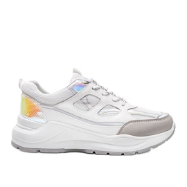 Sneakers bianche su una spessa suola Aliza bianco