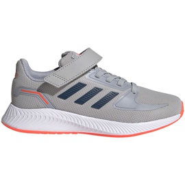 Scarpe da bambino Adidas Runfalcon 2.0 grigie FZ0115 arancia grigio