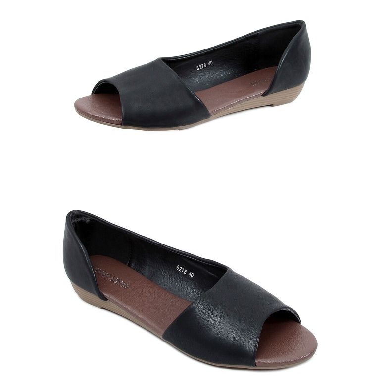 Ballerine con cut out nere 8278 Black nero