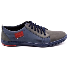 Olivier Scarpe da uomo in pelle 695MP blu navy