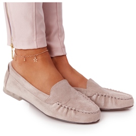 Mocassini in camoscio Sergio Leone MK722 Beige
