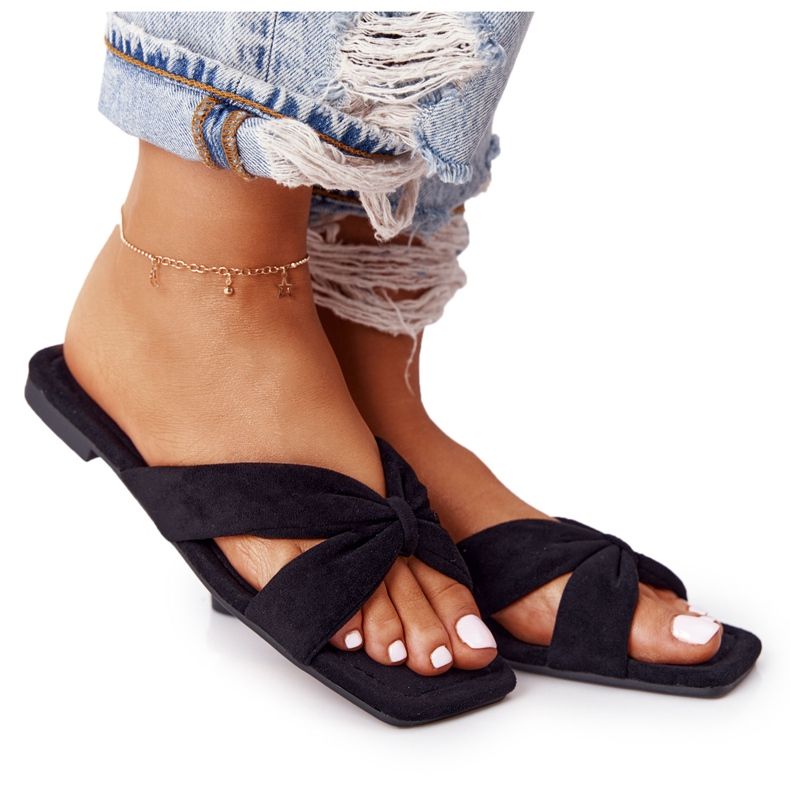 PS1 Pantofole Donna Velour Nere Vanilla Sky nero