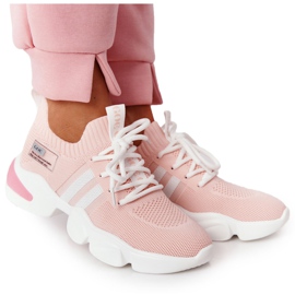 Calze sportive da donna GOE HH2N4019 Rosa bianco