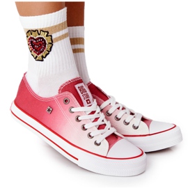 Sneakers da donna Big Star HH274130 Ombre Red bianco