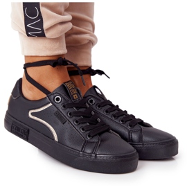 Sneakers da donna in pelle Big Star HH274078 Nero-Argento