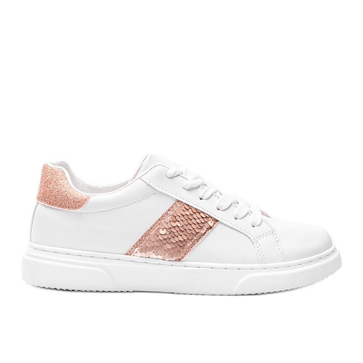 Sneakers bianche decorate con paillettes Ana bianca