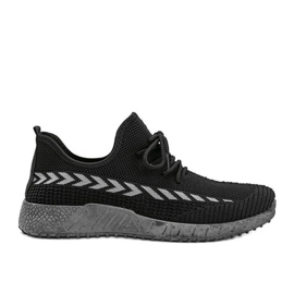 Scarpe sportive casual nere da uomo Christian nero grigio