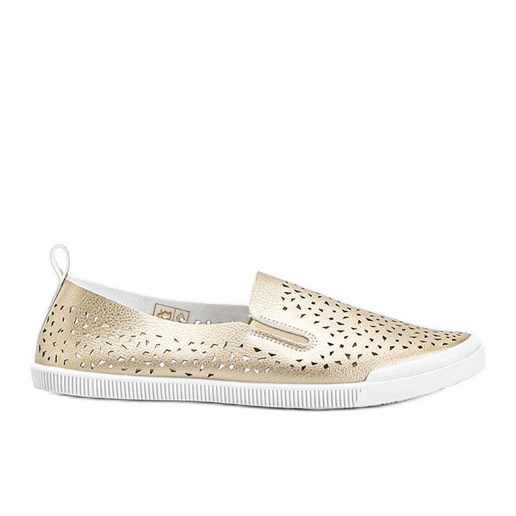 Sneakers traforate dorate Maegan d'oro