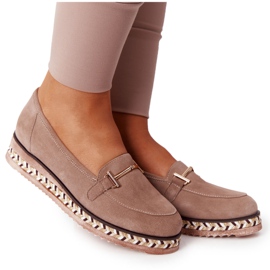 Mocassini Sulla Piattaforma Beige Laura Messi 2284
