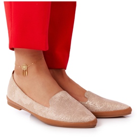 Mocassini Donna Sergio Leone MK700 Scamosciato Beige d'oro